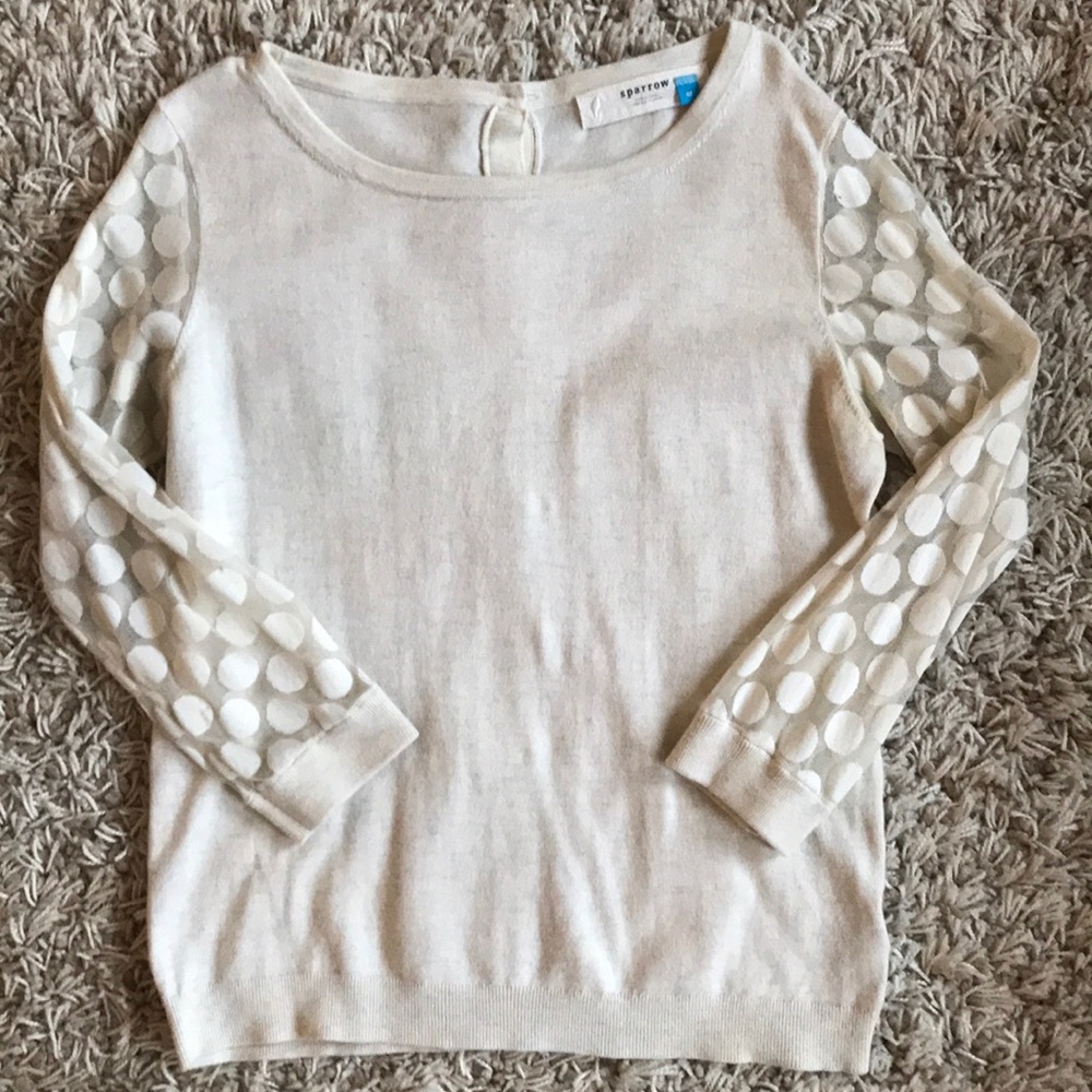 Cream sweater from Anthropologie